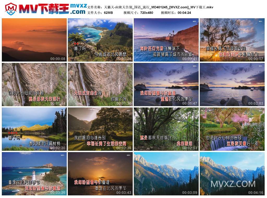 天籁天-向秋天告别_国语_流行_MD401245